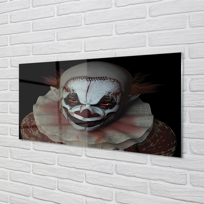 Quadro in vetro Clown spaventoso