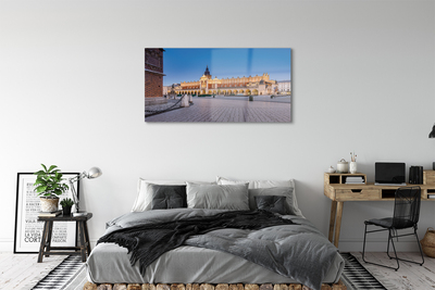 Quadro vetro Sala delle stoffe al tramonto di cracovia