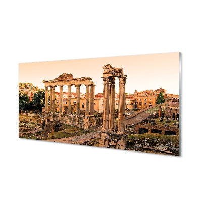 Quadro su vetro Roma alba del foro romano