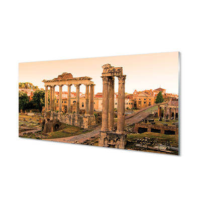 Quadro su vetro Roma alba del foro romano