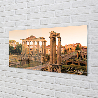 Quadro su vetro Roma alba del foro romano