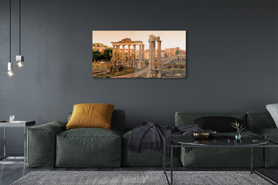 Quadro su vetro Roma alba del foro romano