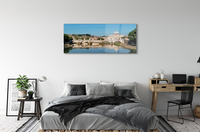 Quadro vetro Ponti sul fiume roma