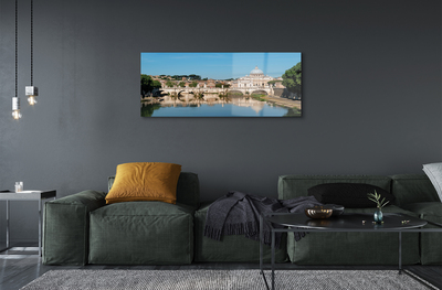 Quadro vetro Ponti sul fiume roma