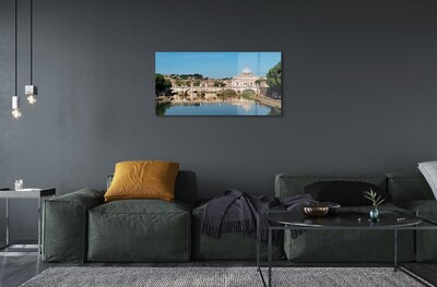 Quadro vetro Ponti sul fiume roma