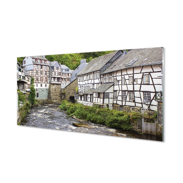 Quadro in vetro Germania edifici antichi fiume