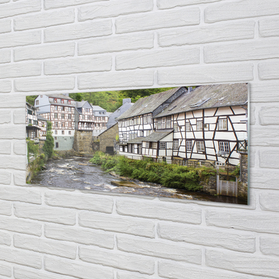 Quadro in vetro Germania edifici antichi fiume