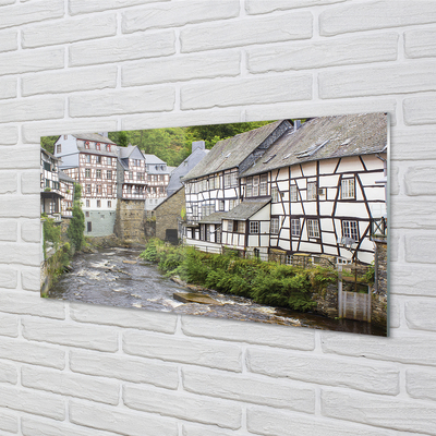 Quadro in vetro Germania edifici antichi fiume