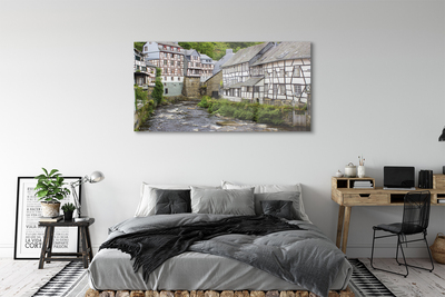 Quadro in vetro Germania edifici antichi fiume