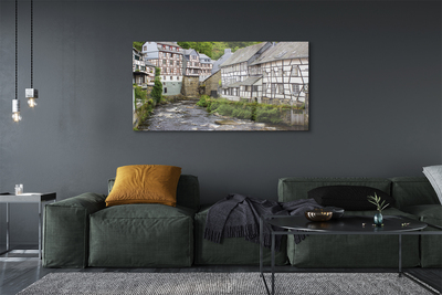 Quadro in vetro Germania edifici antichi fiume