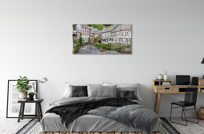 Quadro in vetro Germania edifici antichi fiume