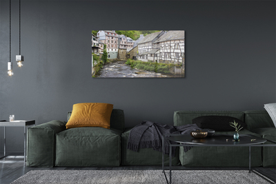 Quadro in vetro Germania edifici antichi fiume