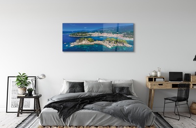 Quadro di vetro Grecia panorama città mare