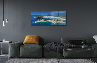 Quadro di vetro Grecia panorama città mare