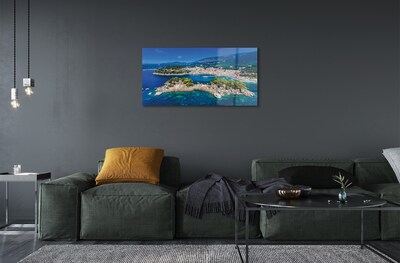 Quadro di vetro Grecia panorama città mare