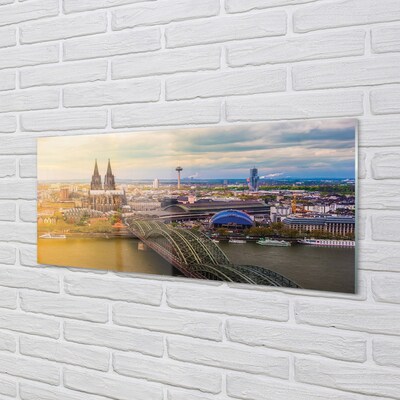 Quadro vetro Germania ponti panoramici sul fiume