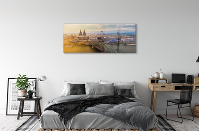 Quadro vetro Germania ponti panoramici sul fiume