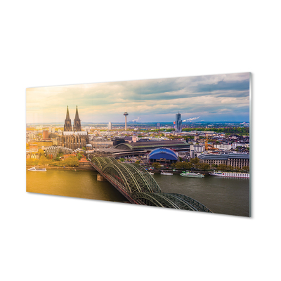 Quadro vetro Germania ponti panoramici sul fiume