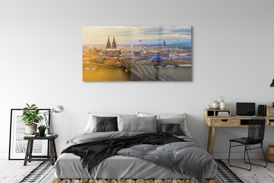 Quadro vetro Germania ponti panoramici sul fiume