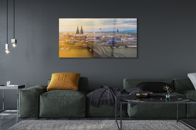 Quadro vetro Germania ponti panoramici sul fiume