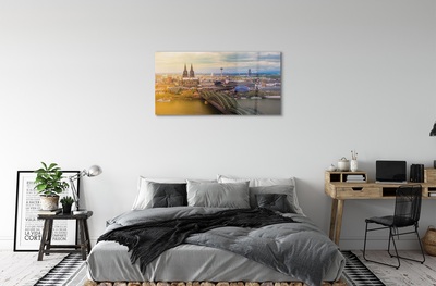 Quadro vetro Germania ponti panoramici sul fiume