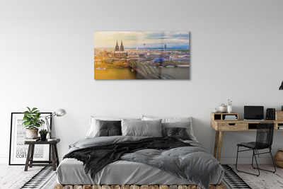 Quadro vetro Germania ponti panoramici sul fiume