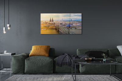 Quadro vetro Germania ponti panoramici sul fiume