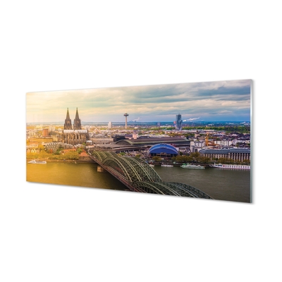 Quadro vetro Germania ponti panoramici sul fiume