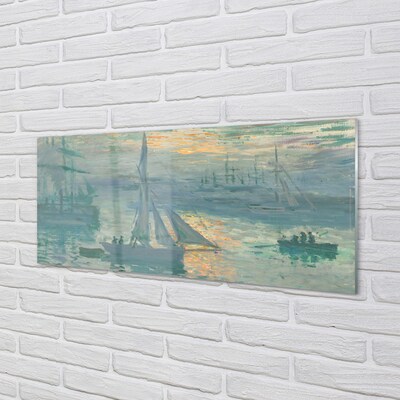 Quadro in vetro Alba - claude monet