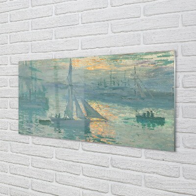 Quadro in vetro Alba - claude monet