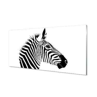 Quadro in vetro Illustrazione di una zebra
