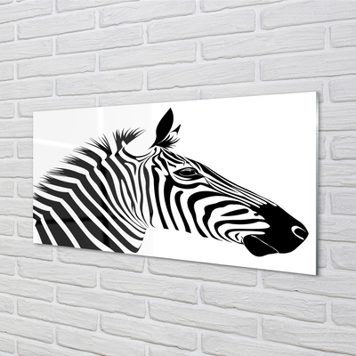 Quadro in vetro Illustrazione di una zebra