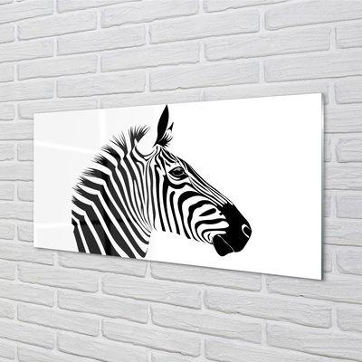 Quadro in vetro Illustrazione di una zebra