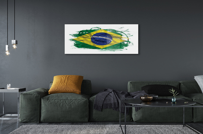 Quadro vetro Bandiera del brasile