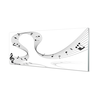 Quadro in vetro Chiave di violino
