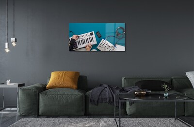 Quadro vetro Cuffie per console dj