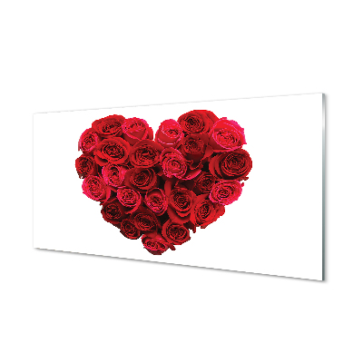 Quadro su vetro Un cuore di rose