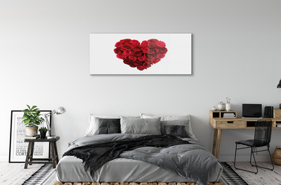 Quadro su vetro Un cuore di rose