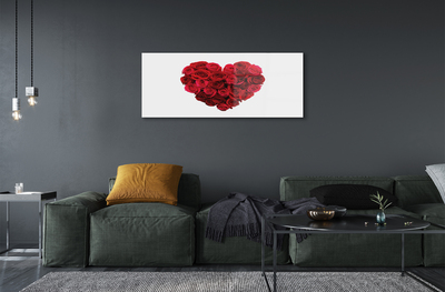 Quadro su vetro Un cuore di rose