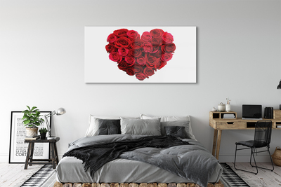 Quadro su vetro Un cuore di rose