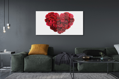 Quadro su vetro Un cuore di rose