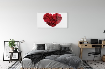 Quadro su vetro Un cuore di rose