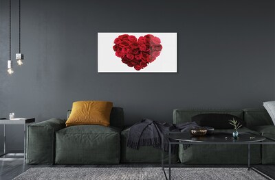 Quadro su vetro Un cuore di rose