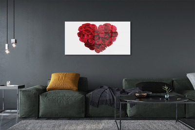 Quadro su vetro Un cuore di rose