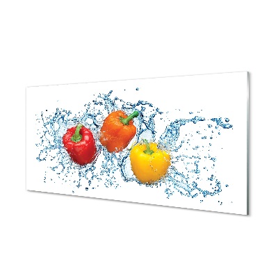 Quadro in vetro Acqua di peperoni