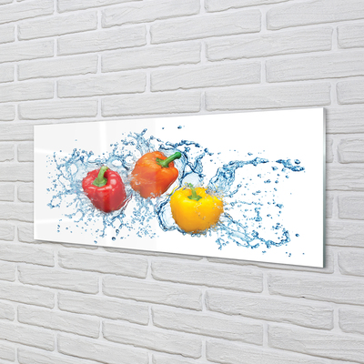 Quadro in vetro Acqua di peperoni