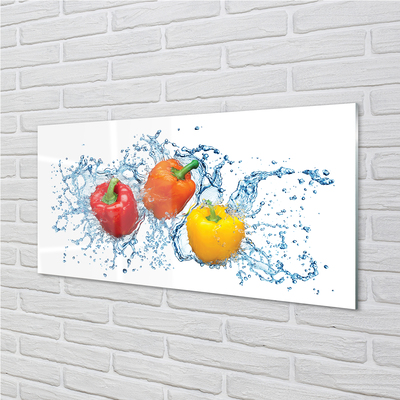 Quadro in vetro Acqua di peperoni