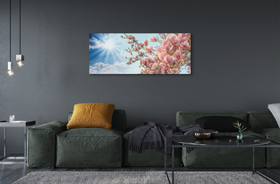 Quadro su vetro Magnolia cielo sole