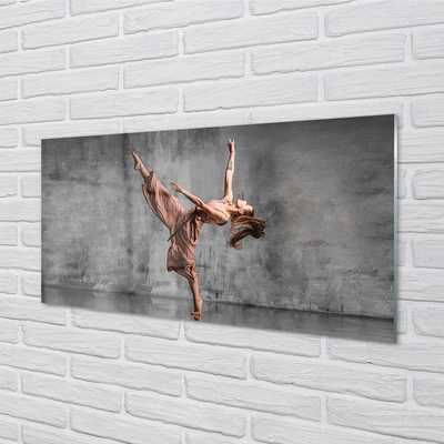 Quadro vetro Donna capelli lunghi danza