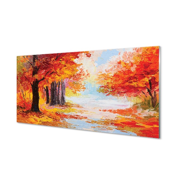 Quadro vetro Foglie d'autunno